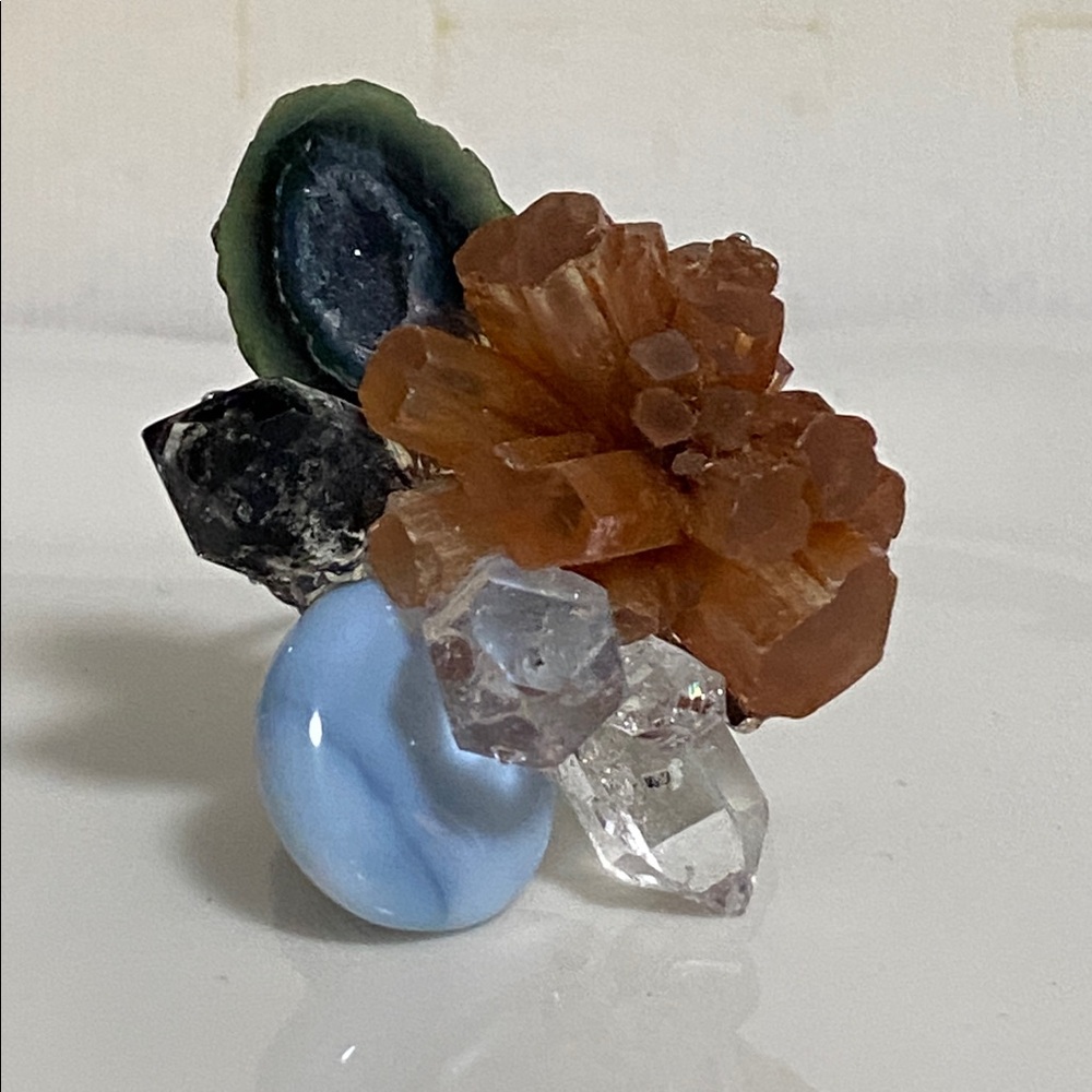 Unique Multicolor Gemstone Ring - image 1